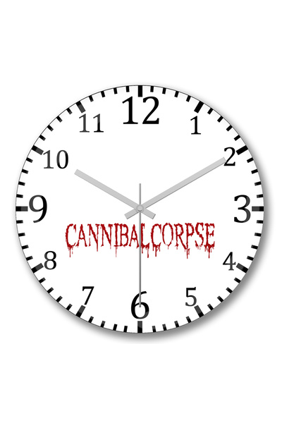 BASKI DÜNYASI ساعة حائط جثة أكلة لحوم البشر من الزجاج الحقيقي المنحني