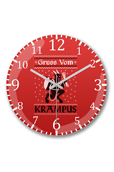 BASKI DÜNYASI Ceas de perete Grus Vom Krampus din sticlă autentică bombată