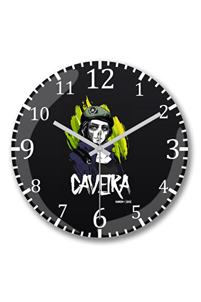 BASKI DÜNYASI ساعة حائط كافيتا من الزجاج الحقيقي المنحني