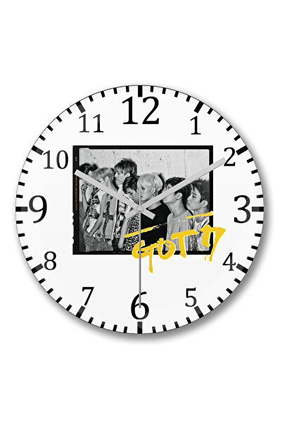 BASKI DÜNYASI Ceas de perete Got 7 din sticlă autentică bombată