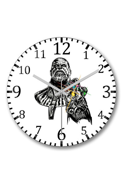 BASKI DÜNYASI Ceas de perete Thanos Infinity Gauntlet Avengers Infinity War din sticlă autentică bombată