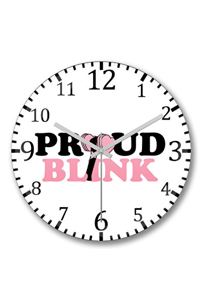 BASKI DÜNYASI Ceas de perete Proud Blınk Blackpink din sticlă autentică bombată