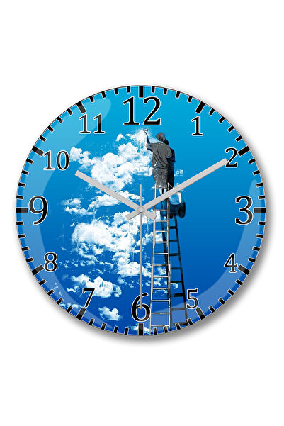 BASKI DÜNYASI Ceas de perete Optimistic Hayel Gücü din sticlă curbată