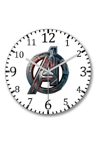 BASKI DÜNYASI Ceas de perete A De Avengers-Vingadores din sticlă autentică bo...