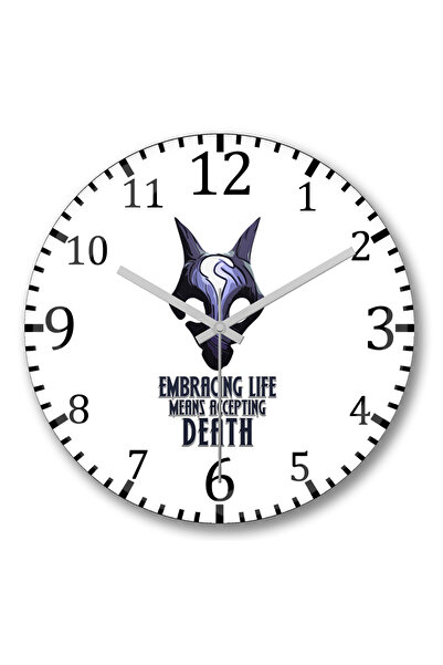 BASKI DÜNYASI ساعة حائط Embrace Life Kindred من الزجاج الحقيقي المنحني