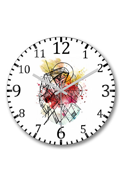 BASKI DÜNYASI Ceas de perete Sagrado Coraçao din sticlă autentică bombată