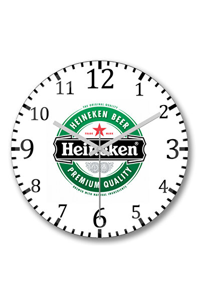 BASKI DÜNYASI Ceas de perete Heineker din sticlă autentică bombată