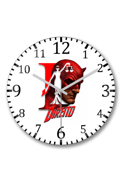 BASKI DÜNYASI Ceas de perete Direito din sticlă autentică bombată