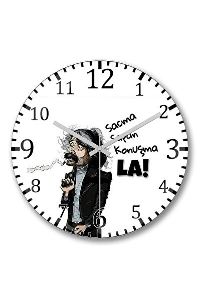 BASKI DÜNYASI Behzat Ç Saçak Sapan Konuşma Ceas de perete Bombeli din sticlă ...