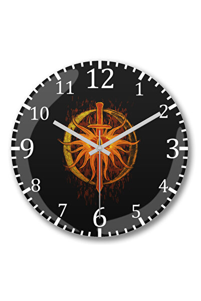 BASKI DÜNYASI Ceas de perete Gaming Dark Lord's Inquisition din sticlă autent...