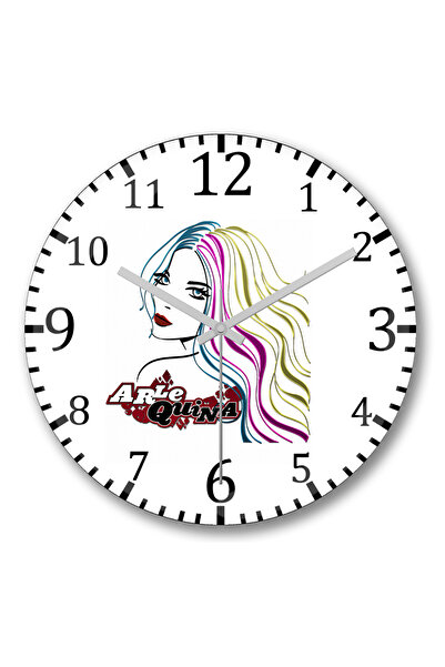 BASKI DÜNYASI Ceas de perete Arlequina din sticlă autentică bombată