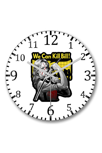 BASKI DÜNYASI يمكننا قتل بيل ساعة الحائط المنحنية الزجاج الحقيقي