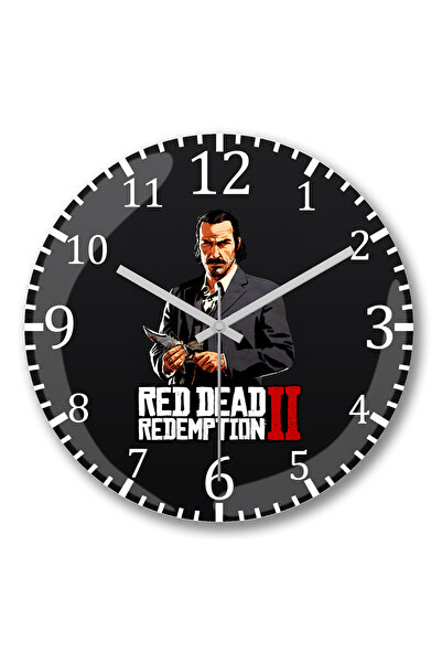 BASKI DÜNYASI Ceas de perete Red Dead Redemption 2 Dutch din sticlă autentică bombată