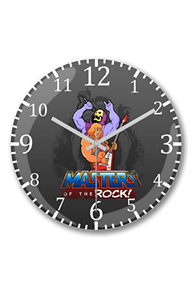 BASKI DÜNYASI Ceas de perete Hemanskeletor Masters Of The Rock din sticlă aut...