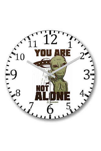 BASKI DÜNYASI أنت لست وحدك ساعة حائط من الزجاج الحقيقي المنحني