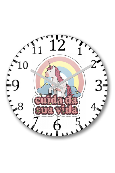 BASKI DÜNYASI Ceas de perete Lion Cuida Da Sua Vida din sticlă autentică bombată