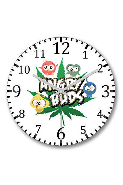 BASKI DÜNYASI Ceas de perete Buds din sticlă autentică bombată