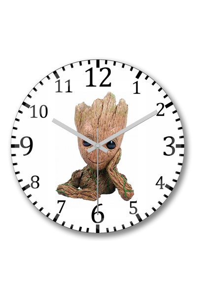 BASKI DÜNYASI Ceas de perete Groot din sticlă autentică bombată