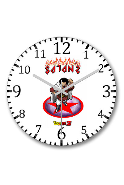 BASKI DÜNYASI ساعة حائط دراغون بول زد من الزجاج الحقيقي المنحني