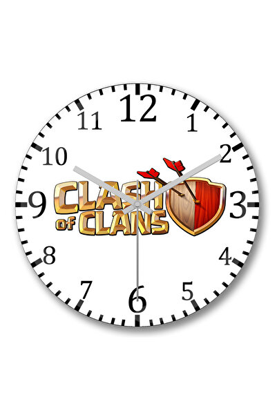 BASKI DÜNYASI Ceas de perete Clash Of Clans din sticlă autentică bombată
