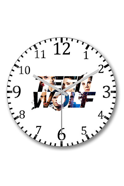 BASKI DÜNYASI Ceas de perete Teen Wolf1 din sticlă autentică bombată
