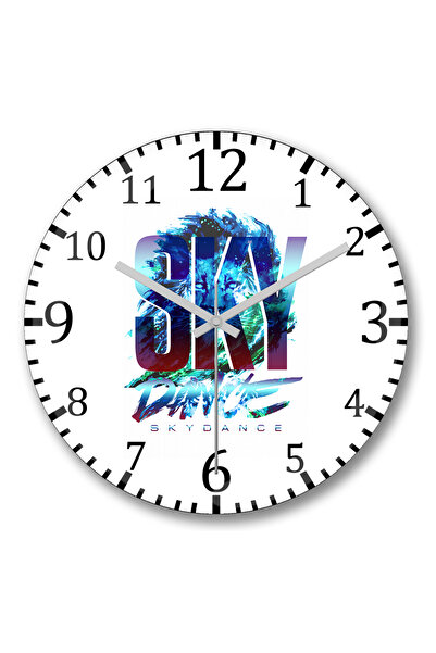 BASKI DÜNYASI Ceas de perete Sky Dance din sticlă autentică bombată
