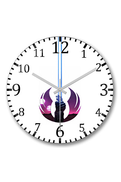 BASKI DÜNYASI Ceas de perete Sabre De Luz din sticlă autentică bombată