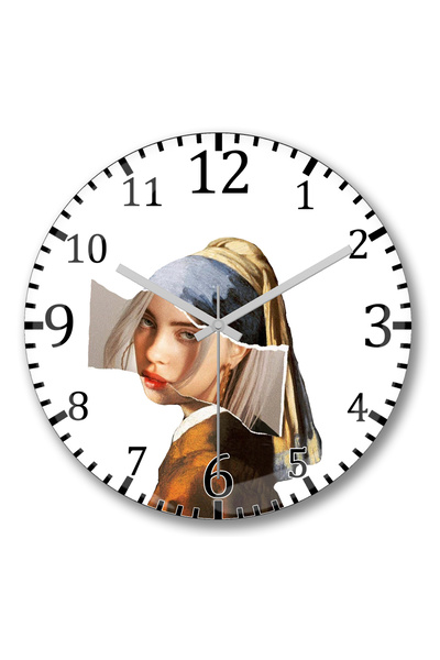 BASKI DÜNYASI Ceas de perete pentru fete Billie Eilish cu cercei de perle din...