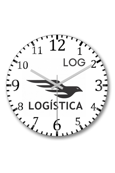 BASKI DÜNYASI Ceas de perete Logisitca din sticlă autentică bombată
