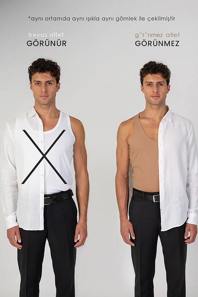 LÜXDRM Luxury Drm 3900 Men's Strappy Bamboo 1 Piece Ghost Skin Luxury Tank Top