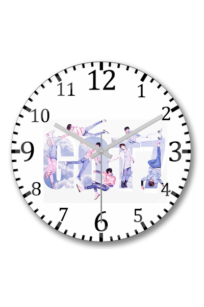 BASKI DÜNYASI Ceas de perete Got7 din sticlă autentică bombată