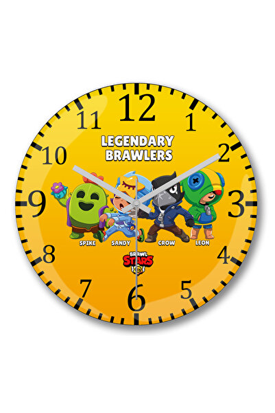 BASKI DÜNYASI Ceas de perete legendar Brawl Stars din sticlă autentică bombată