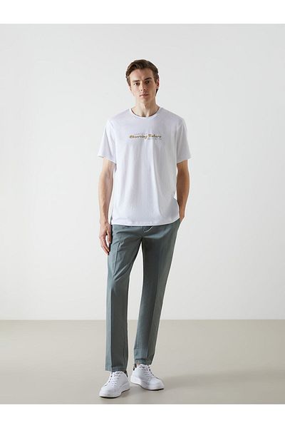 LC Waikiki LCW Herren-T-Shirt mit Rundhalsausschnitt und Aufdruck