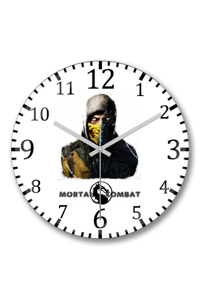 BASKI DÜNYASI Ceas de perete Mortal Kombat Scorpion și Sub Zero din sticlă au...