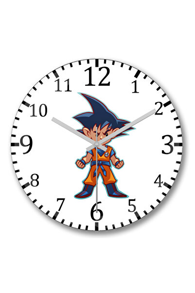 BASKI DÜNYASI ساعة حائط دراغون بول جوكو من الزجاج الحقيقي المنحني