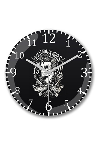 BASKI DÜNYASI Ceas de perete Skoll Moicano din sticlă autentică bombată