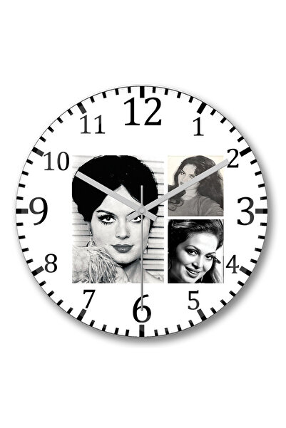 BASKI DÜNYASI ساعة حائط تركان شوراي من الزجاج الحقيقي المنحني