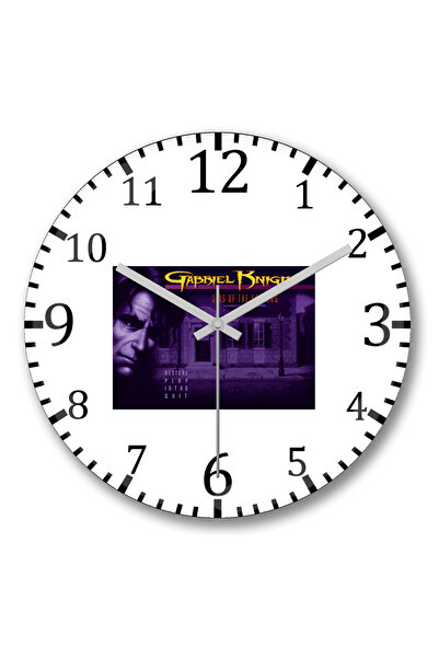BASKI DÜNYASI Ceas de perete Gabriel Knight Sins of the Fathers din sticlă de...