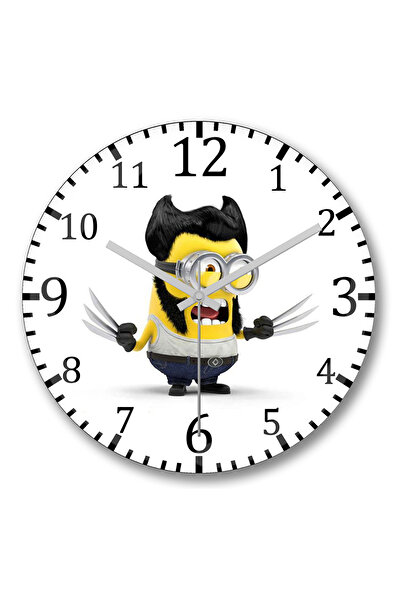 BASKI DÜNYASI Ceas de perete Minion4 din sticlă autentică bombată