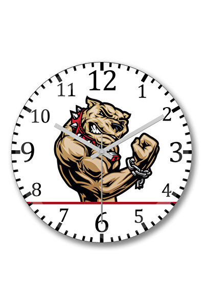 BASKI DÜNYASI ساعة حائط Go Hard or Go Home من الزجاج الحقيقي المنحني المستصلح