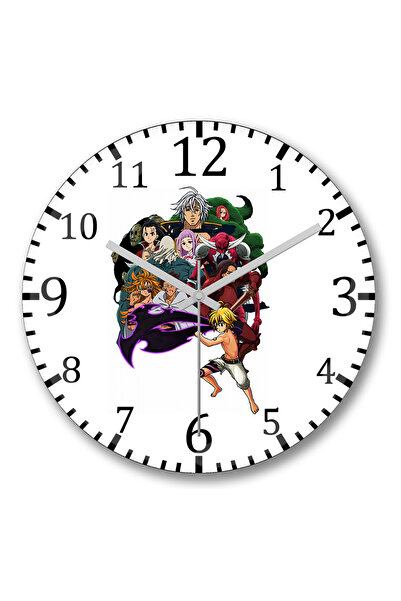 BASKI DÜNYASI Ceas de perete Mandamentos vs Meliodas din sticlă autentică bom...