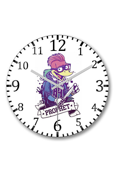 BASKI DÜNYASI Ceas de perete Profețul din sticlă autentică bombată