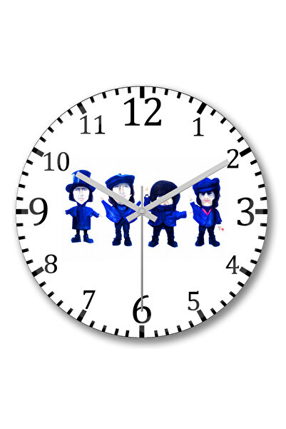 BASKI DÜNYASI ساعة حائط البيتلز تساعد على الزجاج الحقيقي المنحني