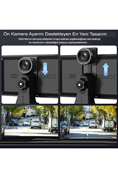 EN SİGA 4K 10.26 İnç Cam DVR Dokunmatik Ekran Araba Ses Sistemi Carplay Android Auto CarPlay Monitörü