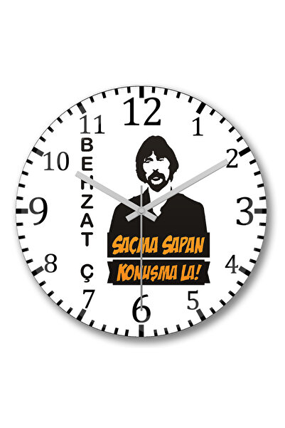 BASKI DÜNYASI Behzat Ç Saçma Sapan Konuşma La Duvar Saati Bombeli Gercek Cam