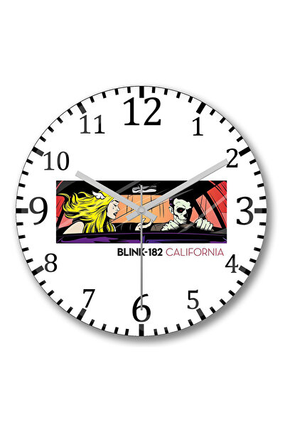 BASKI DÜNYASI Ceas de perete Blink-182 Bombeli din sticlă autentică recuperată