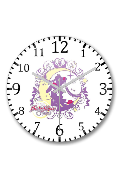 BASKI DÜNYASI ساعة حائط بحار القمر من الزجاج الحقيقي المنحني