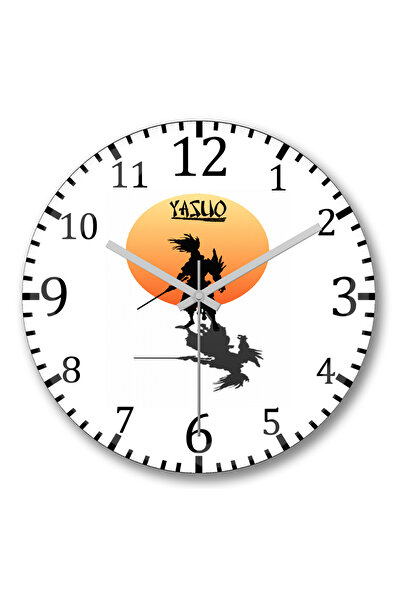 BASKI DÜNYASI ياسو - ساعة حائط إمبردوفيل من الزجاج الحقيقي المنحني