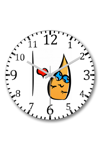 BASKI DÜNYASI ساعة حائط كوكسينها من الزجاج الحقيقي المنحني