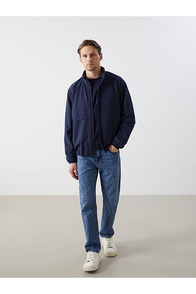 LC Waikiki Lcw Vision Navy Blue Standard Pattern Men's Coat